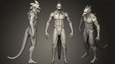 3D model Lizard Man (STL)